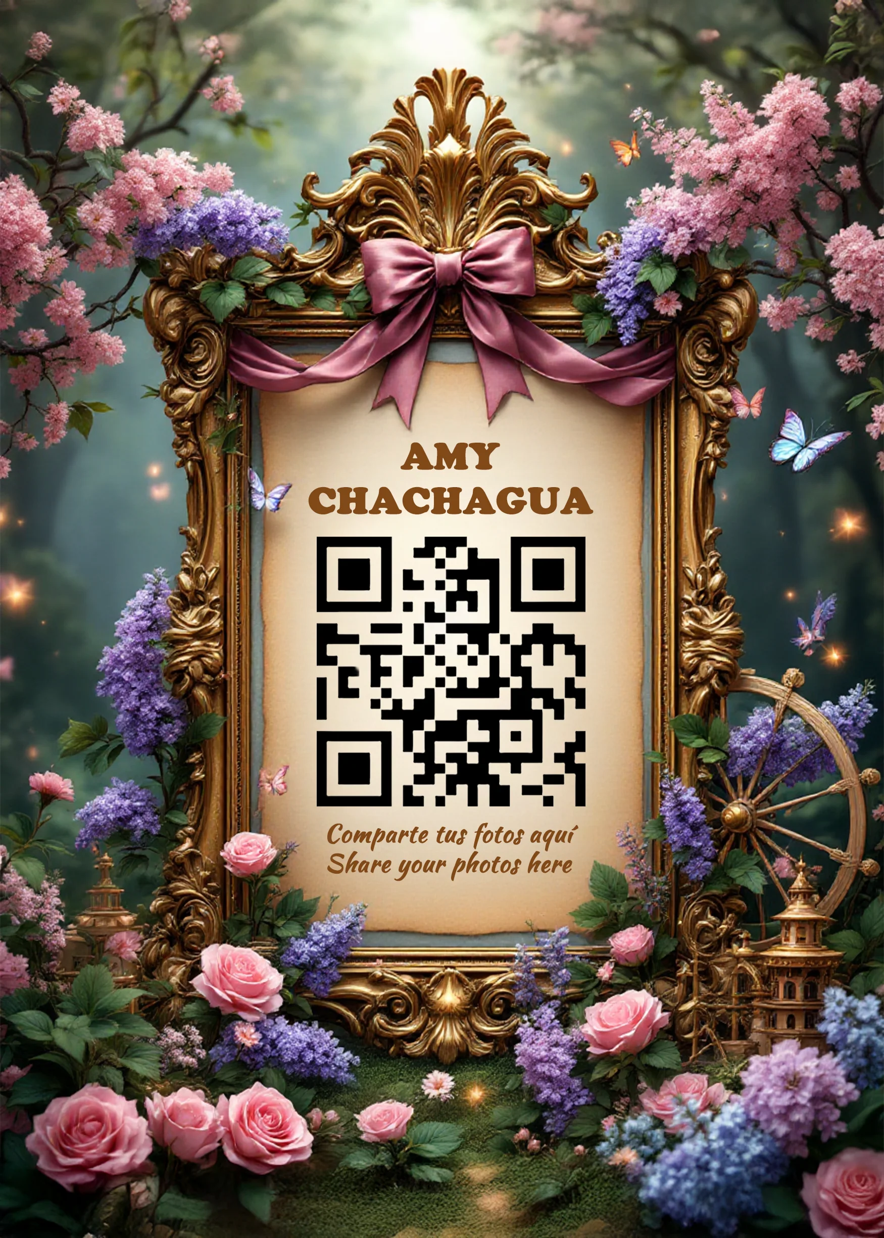 Flyer QR Jardín Encantado